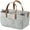 Grey, variant on Baby Diaper Storage Bag, Multi-Compartment Felt Bag, Foldable Tote with Handles, Diaper Organizer