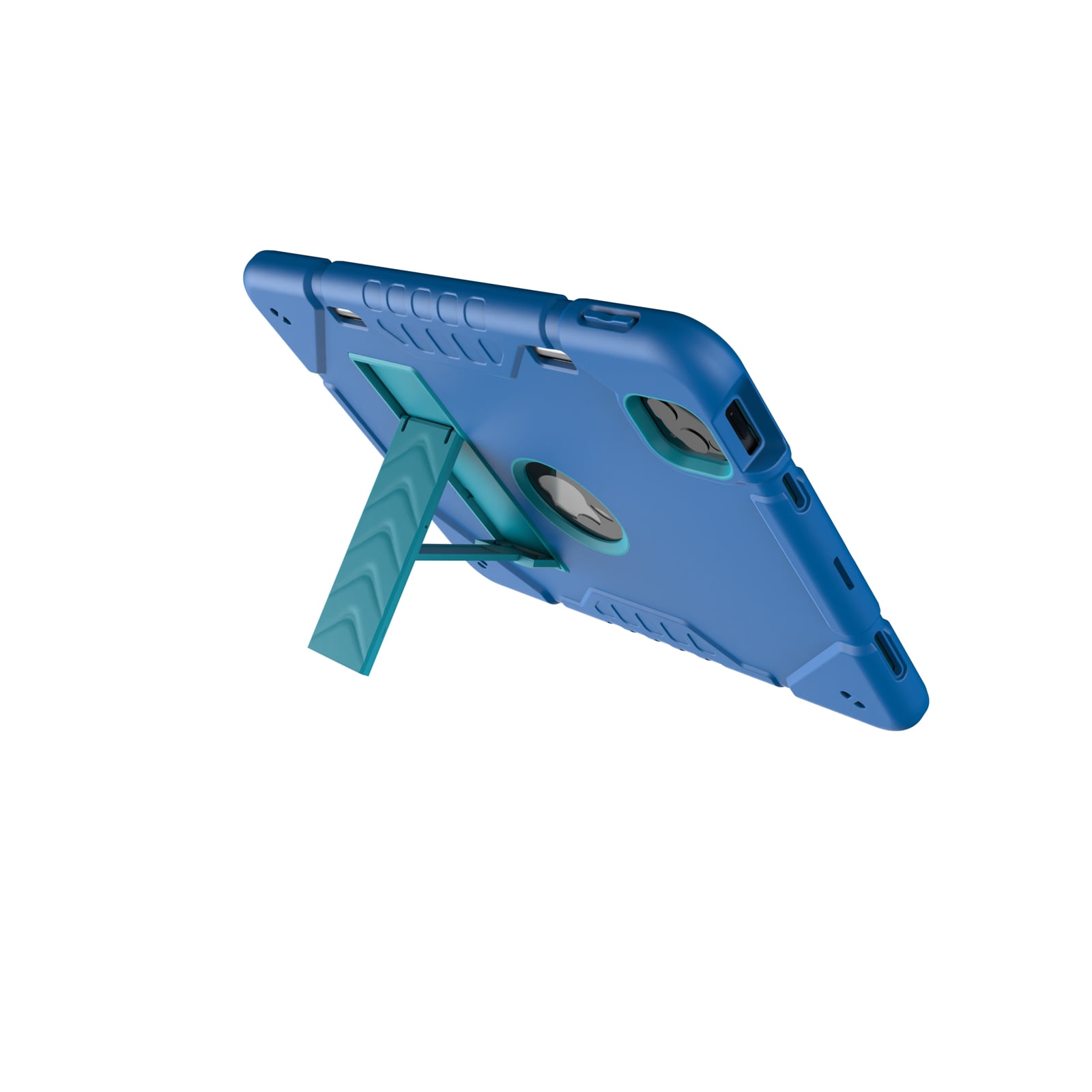 Allytechgroup Case for Apple iPad Air 11 Inch M4 M3 M2 2026/2025/2024, Rugged Tablet Case with Kickstand Pencil Holder Logo Hole Kids Friendly TPU + PC Cover, Blue