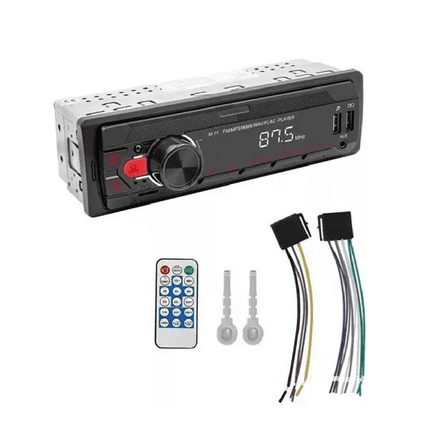 Auto Estereo Bluetooth Mp3 Radio Manos Libres Aux Fm Sd Usb Negro