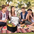 thumbnail image 4 of OULII Reusable Lunch Sack Lunch Bento Pizza Box Insulated Bag Black 1Pcs, 4 of 7