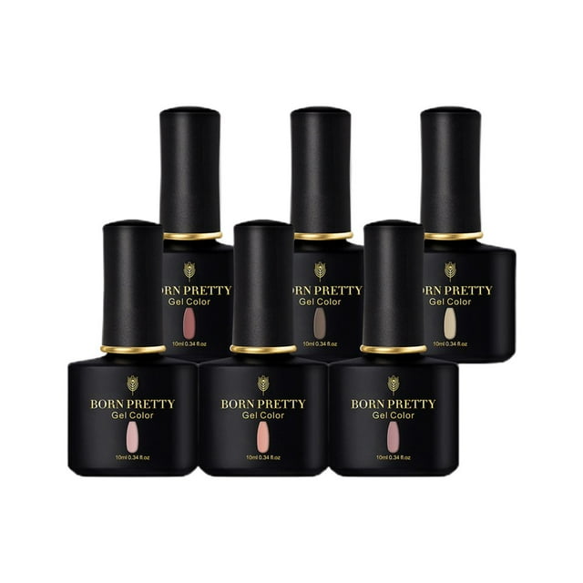 6Pcs/Set 10ml Nail Polish Delicate Texture No Stimulation Persistent Effect DIY Non-irritating Manicure Nail Art Gel Kit for Girl