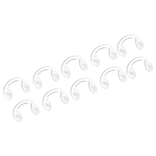 Jumpingount Almohadillas de silicona impermeables para anteojos, almohadillas transparentes para la nariz, accesorios para gafas de sol delgadas Lentes Trompeta 2.8cm Jumpingount AP007678-02