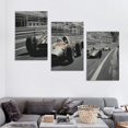 thumbnail image 4 of ONETECH Car Posters Vintage Wonderful Black and White Racing Car Wall Posters Canvas Wall Art Prints for Wall Decor Room Decor Bedroom Decor Gifts 12''x16''X3 Panels Frame-Style, 4 of 4