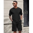 thumbnail image 2 of COOFANDY Mens Short Sets 2 Piece Outfits Summer Casual T Shirts and Shorts Set with Cargo Pockets Athletic Tracksuit, 2 of 6