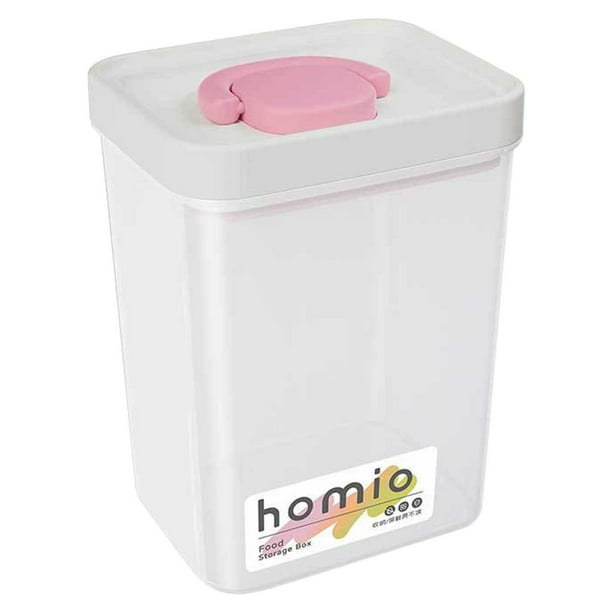 Latas Selladas para Almacenar Alimentos, Contenedores Herméticos de Plástico, Diseño Apilable, Transparentes para Una Fácil Visibilidad, Solución Que Ahorra Espacio, Organización de La Cocin