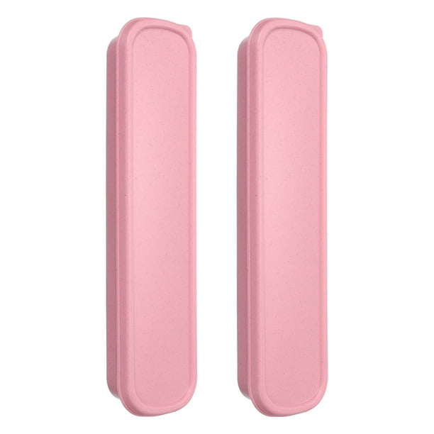 Uxcell 2 Pcs Port Utensilios de Viaje con Estuche, Caja de Cubiertos Portátil de 9.2"