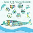 thumbnail image 2 of Datingday Sensory Wall Toy，Whale Activity Wall Busy Board Panels, Wooden Busy Board for Toddlers, Educational Toy, Kids Learning Toys for Daycare & Playroom (60''x12.6''), 2 of 5