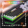 Gaming Led Cpu Linqi Large Print Backlit USB Wired Keyboard, Full Size Mixed LED ...