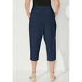 thumbnail image 3 of Catherines Women's Plus Size Suprema Elastic Waist Capri Pant (Petite Available), 3 of 6