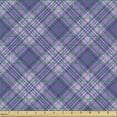thumbnail image 2 of Retro Fabric by the Yard, Squares from Vectorel Stripes Tartan Design Classic Art, Decorative Upholstery Fabric for Sofas and Home Accents, Blue Violet Lilac by Ambesonne, 2 of 5