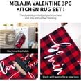 thumbnail image 5 of Kitchen Rugs Sets of 3 Washable Non Slip Gifts for Mom Kitchen Mats for Floor 3 Piece Set Valentine''s Day Gifts for Wife Women Grandma Birthday Gifts Decoration, 5 of 6