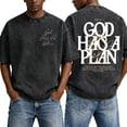 thumbnail image 2 of Christian Graphic T Shirts for Men Vintage Acid Wash Tshirt Oversized Short Sleeve Faith Shirts Casual Streetwear Summer Tops, 2 of 6