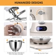 thumbnail image 6 of 8.4QT Commercial Stand Mixer 800W Aluminum Die Casting, Mixers Kitchen Electric Stand Mixer Metal Food Mixer with Stainless Steel 8L Bowl, Dough Hook, Whisk and Beater, Cream White, 6 of 10