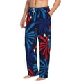 thumbnail image 6 of Salouo Red White Blue Fireworks Print Pajama Pants for Men, Lounge Pants Elastic Waistband Casual Men's sleepwear Loungewear Sleep Pajama Pant -X-Large, 6 of 7