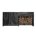 thumbnail image 6 of YAHHU Waterproof Log Rack Cover Heavy Duty 600D Oxford Fabric Outdoor Firewood Storage Protector with Hook and Loop 96.1 in / 244 cm Black Yard Patio Wood Shed Furniture Accessories, 6 of 9