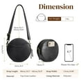 thumbnail image 5 of S-ZONE Leather Crossbody Bags for Women Trendy Circle Cross Body Shoulder Bag Designer Round Purses, 5 of 7