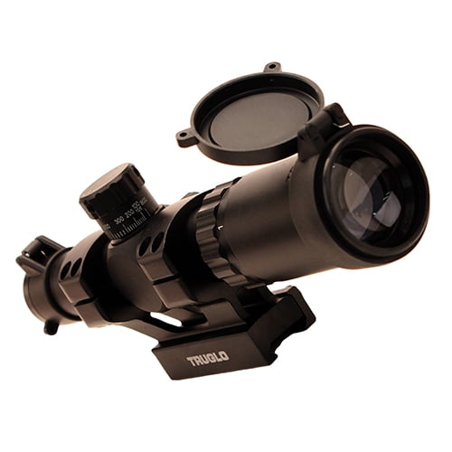 Truglo TG8514BT Tru-Brite 30 1-4x 24mm Obj Wide FOV 30mm Tube Black Finish Duplex Mil-Dot