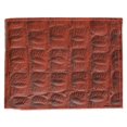 thumbnail image 6 of Crocodile Print Cowhide Leather Bifold Wallet with Center ID Window & Credit Card Slots 71152 CR, 6 of 8
