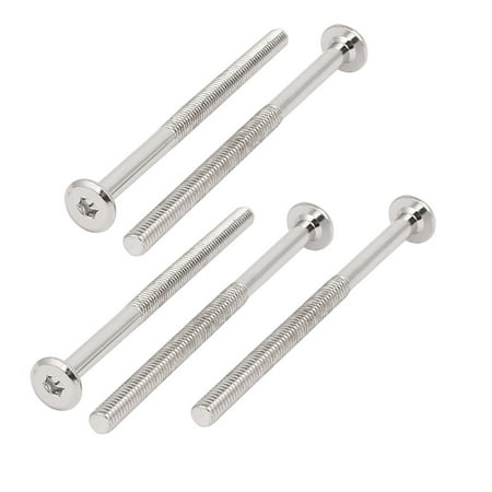 Nickel Cremone Bolt - M6x90mm Nickel Plated Hex Socket Head Furniture Bolts Connector Fastener 5pcs