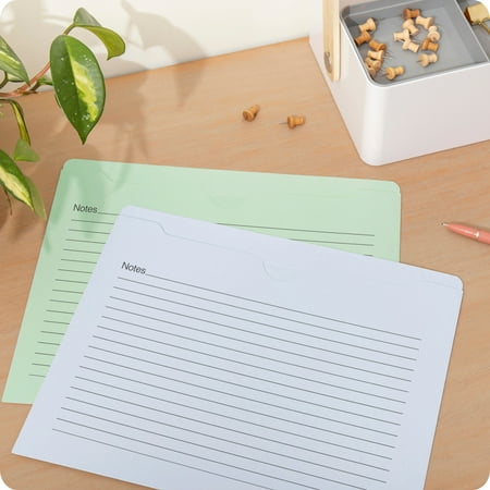 Smead File Jacket with Notes, Top Tab, Straight Tab Cut, Letter Size, Assorted Colors, 12 Count