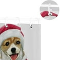 thumbnail image 5 of Coolnut Corgi Christmas Watercolor Painting Bath Shower Curtain Liners 66x72in 100% Polyester Waterproof with Curtain Hook, 5 of 5
