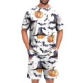 thumbnail image 2 of Pajamas for Men Halloween Pumpkins Print Mens Pajama Set Short Sleeve Crewneck & Pajama Shorts, 2 of 7