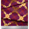 thumbnail image 2 of Soimoi Poly Georgette Fabric Argyle Check Printed Craft Fabric by the Yard 52 Inch Wide, 2 of 3