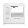 thumbnail image 5 of Virage 36 in. White Bathroom Vanity With White, 3-Hole Ceramic Sink Top, 5 of 8