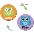 thumbnail image 2 of Dishwasher Magnet Clean Dirty Sign Double Sided Flip Non-Scratch Magnetic Indicator Perfect Kitchen Addition 3.15" Round by Morcart (Owl), 2 of 6