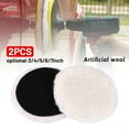 thumbnail image 4 of 34567'' Wool Polishing Pads Buffing Pads w/ Hook Loop Back for Cutting Polishing, 4 of 4