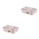 thumbnail image 4 of Advancent Recipiente de comida de paja de trigo de alta calidad, 1 unidad, horno microondas, contenedor de almacenamiento de alimentos para estudiantes y beige 2piezas Advancent CBP045720, 4 of 5
