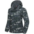 thumbnail image 4 of Little Donkey Andy Waterproof Rain Jacket for Women, UV Protection Lightweight Hooded Raincoat for Hiking, Travel (Black Grey Camouflage L), 4 of 4