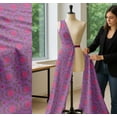 thumbnail image 5 of Soimoi Cotton Poplin Fabric Leaves & Pink Flower Floral Decor Fabric Printed Yard 42 Inch Wide, 5 of 7