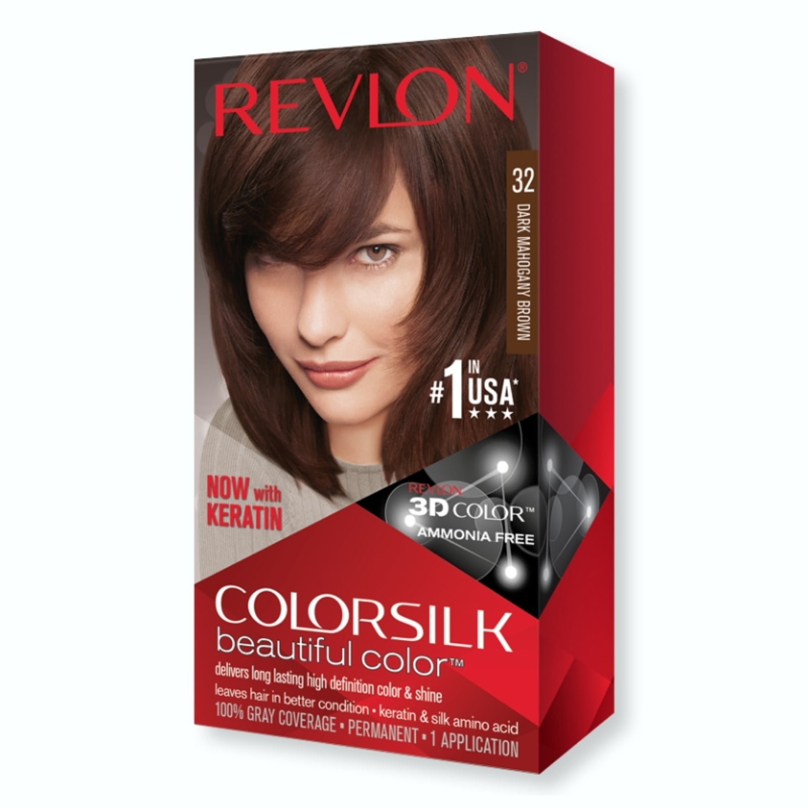 Revlon Colorsilk Luminista Hair Color 32 Dark Mahogany Brown 1 Each
