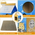 thumbnail image 2 of Cat Scratcher House, Large Cardboard Milk Box Shape Cat House with Door and Interactive Window, Cat Condo Scratcher Cardboard Cat Cave for Small Medium Cats, 2 of 6