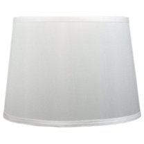 Urbanest French Drum Faux Silk Lamp Shade, 10x12x8.5", Off White