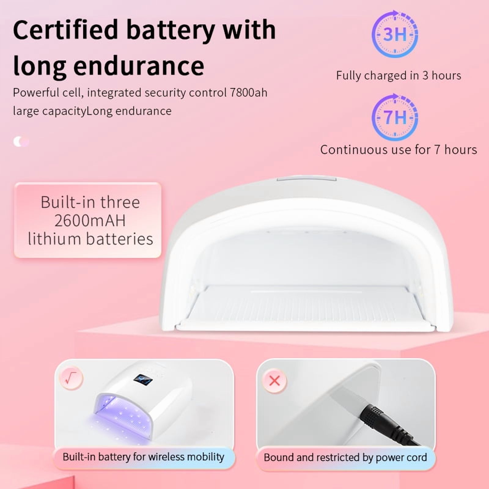 New Nail Lamp 66w Whitening Nail Machine S10 Wireless Phototherapy Lamp Charging Nail Phototherapy Machine Nail Dryer