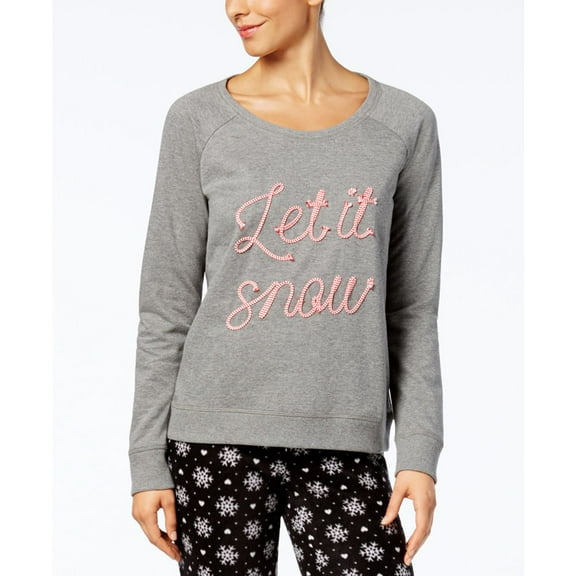 Jenni by Jennifer Moore Womens Graphic Print Pajama Top Only,1-Piece, Large, Let It Snow