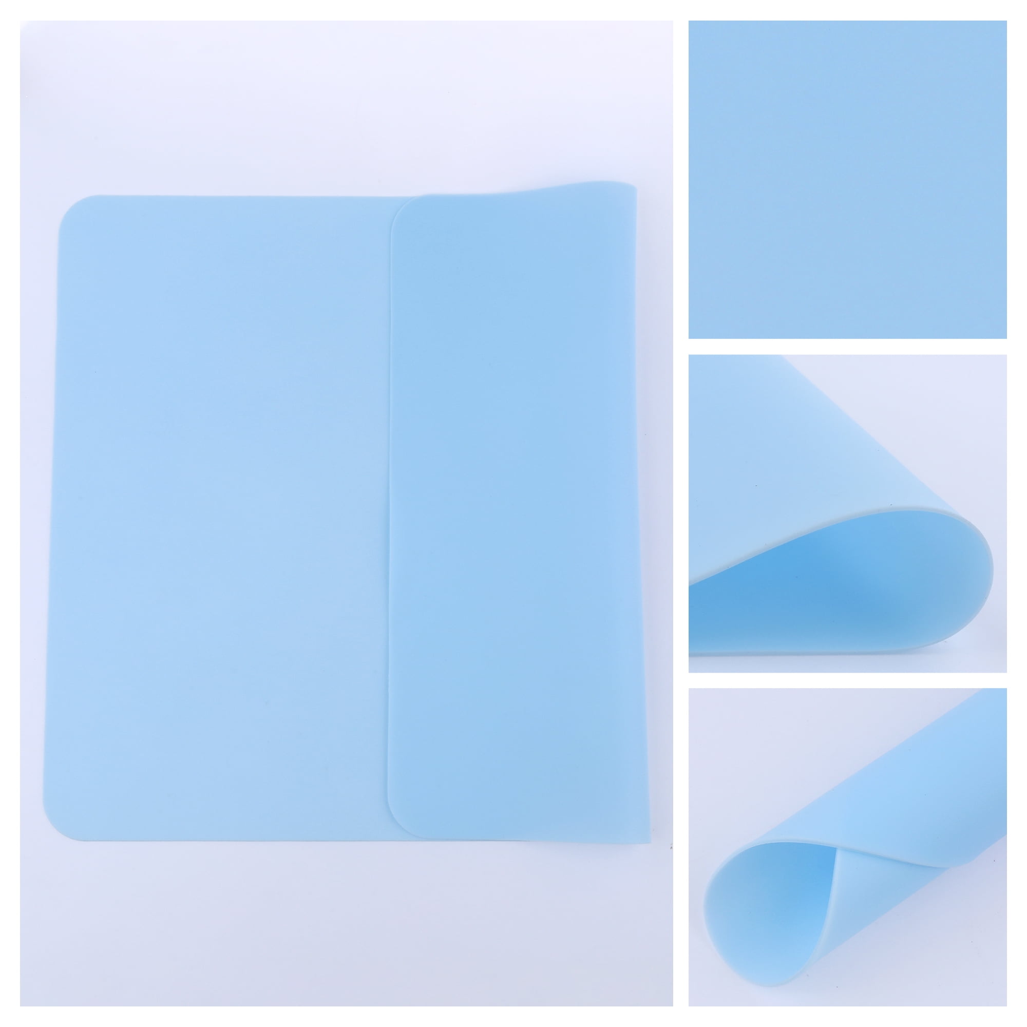 Unique Bargains Set of 6 Silicone Placemats for Kitchen Dining Table Decor Blue