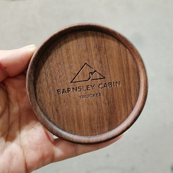 Walnut Drink Coasters,Wood Coasters Set,100% Natural and Organic Dinner Decor Centerpiece for Home Office Table