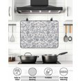 thumbnail image 6 of Stove Top Covers for Electric Stove, Blue Floral Glass Stovetop Cover Protector, Farmhouse Vintage Flower Leaf Botanical Induction Cooktop Protector Oven Mat for Kitchen Countertop 24"x21", 6 of 8