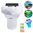 thumbnail image 4 of WUSUOWEI 1PC Solar Pool Floater with Colorful Lights,Remote Controlled Lights,Dynamic Floating Lights,Adjustable Release Open Floater Dispenser for Pool Large Capacity for Pool,Beach,Lake, 4 of 8