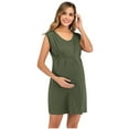 thumbnail image 3 of Todaioua Maternity Dresses for Women 2024 Pregnancy Sleeveless Color Dress Casual, 3 of 9