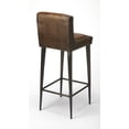 thumbnail image 2 of Butler Specialty Company Maxwell Leather and Metal 32" Bar Stool - Brown / Black, 2 of 2