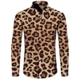 thumbnail image 5 of Camisa elegante para hombre con estampado de leopardo en 3D, cuello vuelto, botones, manga larga, ropa de calle vintage para hombre y mujer, camisetas, 5 of 5
