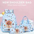 thumbnail image 5 of Hyknon 3Pcs Backpack Set for Women, Cute Cartoon Large Backpack Set with Lunch Bag Pencil Case, Multi-Layers Pocket Durable Backpack, Lightweight Casual Daypack for Outdoor Campus Daily Use, Blue, 5 of 5