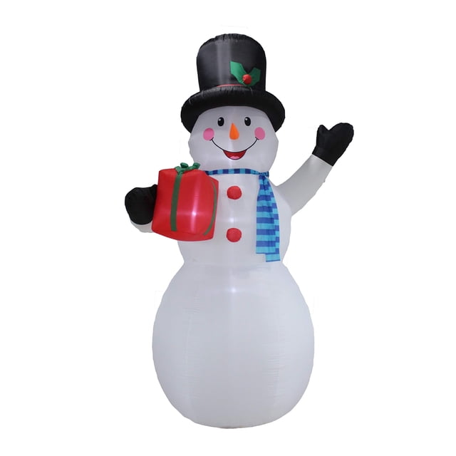 Muñeco de nieve inflable de Navidad Blossom Inflatables 3,6 m con luz y caja de regalo
