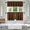 Brown, variant on Gorgeous Home Linen 3-Piece Faux Silk Blackout Kitchen Curtain Set, Silver K4