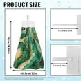 thumbnail image 7 of ZIATUBLE Marble Stripes Hand Towels with Loop Absorbent Tea Towels for Kitchen Reusable Bathroom Hand Bath Towel with Snap Button Hanging Dish Towels Lightweight Hand Tie Towel, 7 of 7