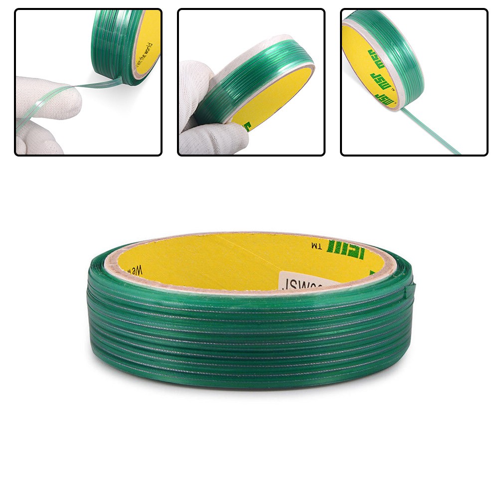 5-50M Finish Line Knifeless Tape For Car Vinyl Wrapping - Design Cutting Tool, Green